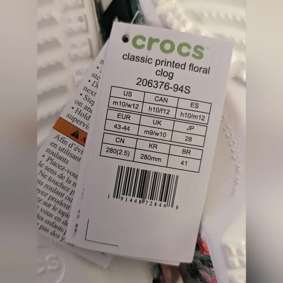 classic printed floral clog NWT W12/M10 - Picture 7 of 7